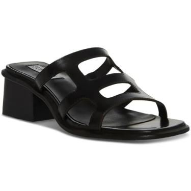Imagem de Steve Madden Sandália feminina de salto princesa, Couro preto, 5.5