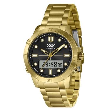 Imagem de Relógio X-Watch Masculino Xmgsa012 P1Kx Dourado Anadigi