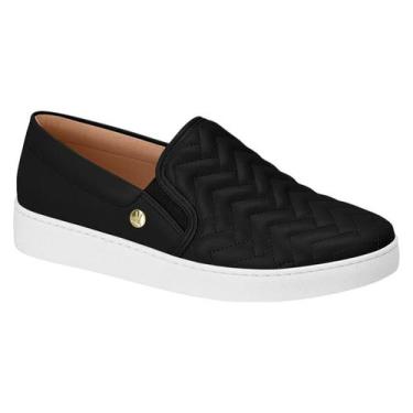 Imagem de Tênis Slip On Vizzano Feminino com Calce Fácil e Solado Borracha, Pret