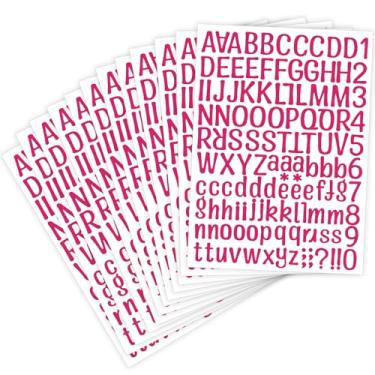 Imagem de 1416 peças, 12 folhas, pequenos adesivos de letras de vinil para álbuns, adesivos de letras e números de 2,5 cm para caixa de correio, fora de casa, escritório, placas, janela, porta, faça você mesmo