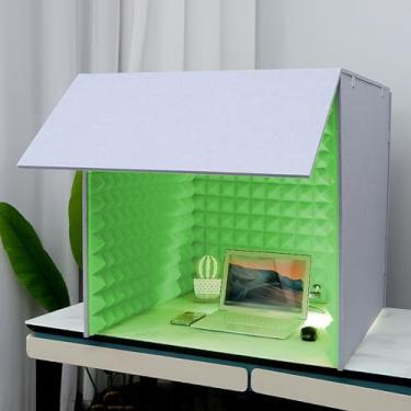 Imagem de JYXYXSCP Caixa à prova de som, sala multifuncional à prova de som, estúdio de gravação portátil para videoconferência (verde)
