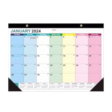Imagem de ZABEES Calendário de parede 2024 agenda pessoal diário calendário calendário diário com página de lista de tarefas acessórios de mesa
