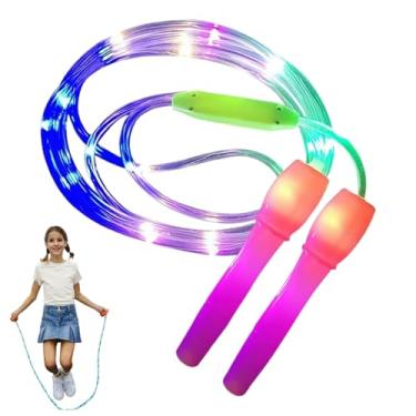 Imagem de Corda de pular, corda de pular luminosa para crianças | Equipamento de treino antiderrapante resistente ao desgaste, acessórios esportivos para crianças, adultos, meninas, meninos