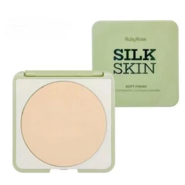 Imagem de Pó Compacto Ruby Rose Silk Skin Soft Finish Sunlit HBT1400-2