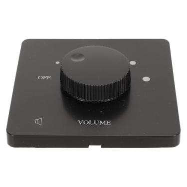 Imagem de Asixxsix Controle de Volume de 50 W, Botão de Ajuste de 5 Engrenagens Controlador de Volume para Alto-falantes Domésticos, Com Design Antiderrapante Material de PC Retardador de Chama (Preto)
