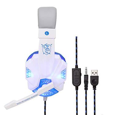 Imagem de Fones de ouvido gaming SY830MV com fio sobre-ouvido Headset gamer microfone Controle Porta AUX USB para PC Computador