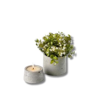 Imagem de Vela Aromática Clean Branca com Cachepot Decoração Minimalista Aroma Suave e Atmosfera Aconchegante