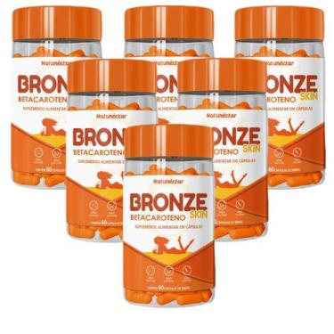 Imagem de 6x Bronze Skin - Betacaroteno - 60 Cápsulas 500mg - Natunéctar