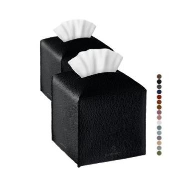Imagem de Capa de lenços Jeethemy Square PU Leather Double Black