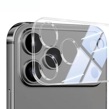 Imagem de Pacote com 3 protetores de lente de câmera de vidro temperado para iPhone 17/17 Air/17 Pro/17 Pro Max, mini capa completa 9H 3D para câmera de vidro, antiarranhões, compatível com capas