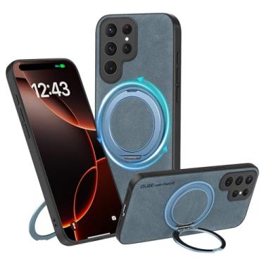 Imagem de MCFANCE Capa magnética com suporte para Samsung Galaxy S25 Ultra, compatível com MagSafe, capa protetora antiderrapante para Galaxy S25 Ultra (azul, S25 Ultra-6,9 polegadas)