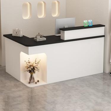 Imagem de Mesa de recepção, recepção, recepção pequena, balcão de loja, mesa de recepção em forma de L, balcão de caixa, balcão de recepção, mesa de recepção de salão, mesa de recepção em pé, mesa de recepção