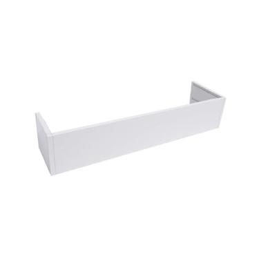 Imagem de Cortina de trilho de cortina branca apenas caixa de pelmet, placa de saia cega de liga de alumínio sem trilhos, painel de cassete personalizável para trailer/cortina de quarto com parafusos (185 cm