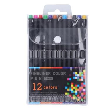 Imagem de Conjunto de canetas de tinta de sublimação, 12 cores vibrantes, canetas de transferência de calor de ponta fina de 0,4 mm para explorar máquinas, efeitos profissionais de sublimação em copos