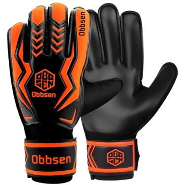Imagem de Obbsen Luvas de goleiro de futebol para crianças, jovens e adultos, luvas de goleiro de aderência forte com proteção de dedos, homens/mulheres/meninos/meninas