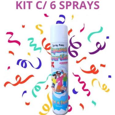 Imagem de Kit Espuma Carnaval 6 Unidades Para Celebrar - GBG STORE