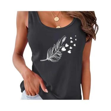 Imagem de Camiseta Feminina De Verão Sem Mangas Com Estampa De Apanhador De Sonh