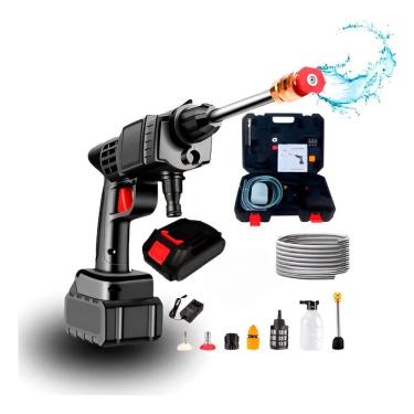 Imagem de Conjunto Kit Lavadora De Alta Pressão Recarregável - Solução Perfeita Para Quem Busca Praticidade E Eficiência