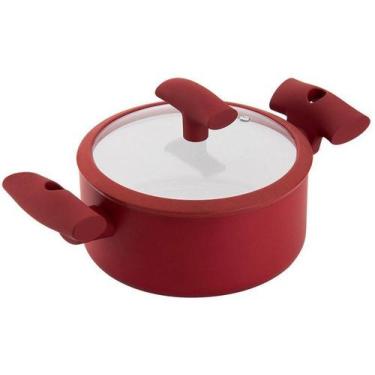 Imagem de Caçarola Hércules Antiaderente com Tampa Vermelha - 1,8L PA300-C18VM, 