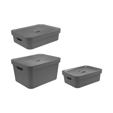 Imagem de Kit de caixa organizadora Ou 3 peças Linha Cube