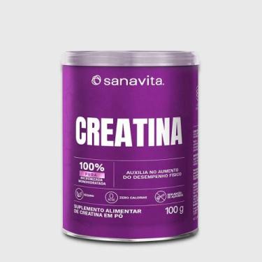 Imagem de Creatina Monohidratada Pura Sabor Neutro 100g Sanavita