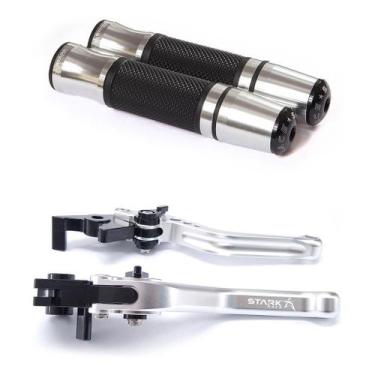 Imagem de Manete Manopla Esportivo Bmw  F700gs F800 R Gs - Stark Race, Prata