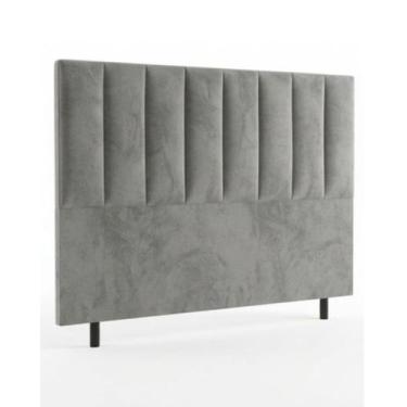 Imagem de Cabeceira Luzzi Decor Para Cama Box Viúva Tamanho 1.28 -Suede Cinza - 