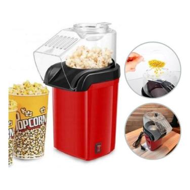 Imagem de Pipoqueira Elétrica Ar Quente Sem Oleo Vermelha 1200W 110V - Comercial