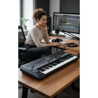 Imagem de Teclado Arranjador 61 Teclas: Som Profissional Para Músicos - Congratu