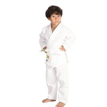 Imagem de Kimono de Judo Infantil MKS CBJ Oficial Seitô Branco com faixa Branca-Unissex