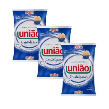 Imagem de Açucar União Cristal Cristalaçucar 1kg - 3 unidades