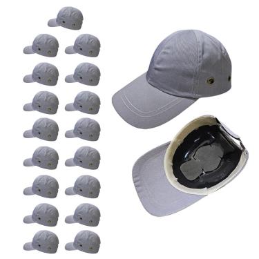 Imagem de Bone com Capacete EPI Kit 17 Uni Obra Segurança Reparo Casquete Construçao Oficina Proteçao Resistente Trabalho