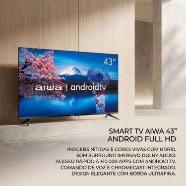 Imagem de TV 43 Android Bord Inf AWS-TV-43-BL-02-A Smart TV 43 Polegadas Wi-Fi L