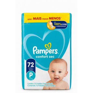 Imagem de Fralda Descartavel Infantil Pampers Confort Sec, P 72 UNIDADES