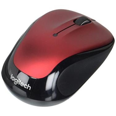 Imagem de Mouse sem fio Logitech Laser Mouse sem fio, 2-1/2" x 4-1/2" x 1-3/4", vermelho