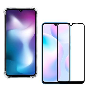 Imagem de Kit Capa Anti Impacto e Película De Vidro 3D 5D 9D Compatível Para Celular Xiaomi Redmi 9 Activ