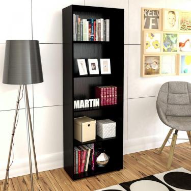 Imagem de Estante para Livros 5 Prateleiras Multy Artely Preta