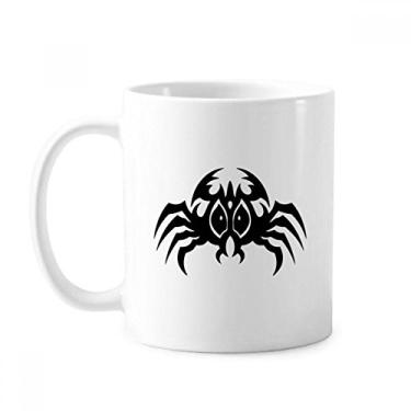 Imagem de Caneca de cerâmica com ilustração de insetos com estampa de aranha preta e cerâmica para café e porcelana