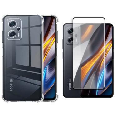 Imagem de Capa Capinha Anti impacto Para Poco X4 GT + Película de Vidro Temperado 3D Premium - (Hard Glass Store)