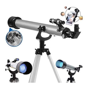 Imagem de Telescópio 600 mm de abertura totalmente montado, telescópio infantil - telescópios ópticos revestidos para adultos telescópio para crianças iniciantes telescópio refrator de astronomia Double the