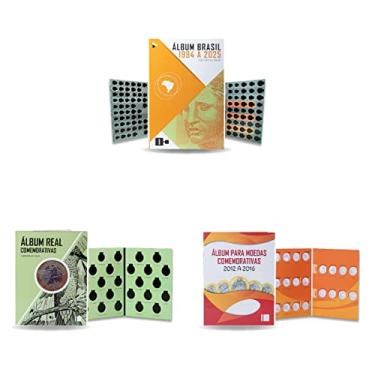 Imagem de combo 3 álbuns para moedas colecionáveis 1994 a 2025 real e Real Comemorativas e olímpiadas Rio 2016