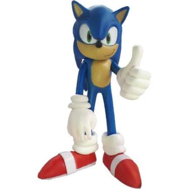 4 Bonecos Sonic Articulado Emborrachado 15cm Coleção Barato