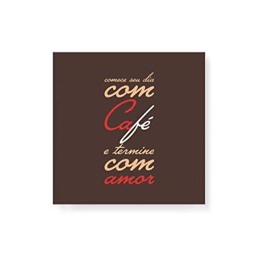 Imagem de Arte Maníacos Quadro Decorativo em Tela Canvas Café e Amor - 50x50cm