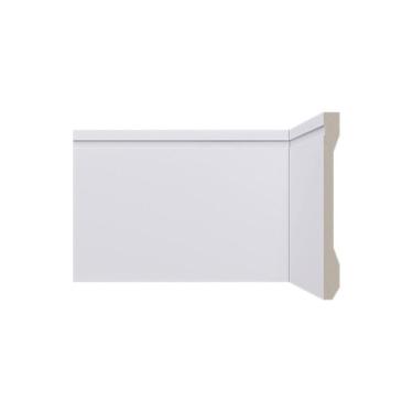 Imagem de Rodapé de Poliestireno 15cm x 13mm x 2,40m Liso LEV152 Santa Luzia - caixa com 12 m - Branco