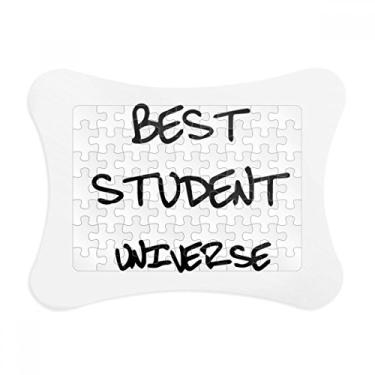 Imagem de Moldura de quebra-cabeça com citação de estudante Best Student Universe