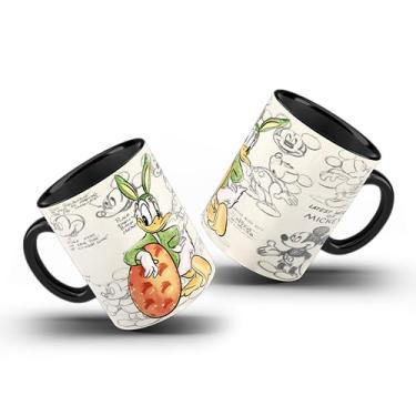 Imagem de Caneca Mickey Amigos: Interior e Alça Colorida, Cerâmica Premium (Donald)