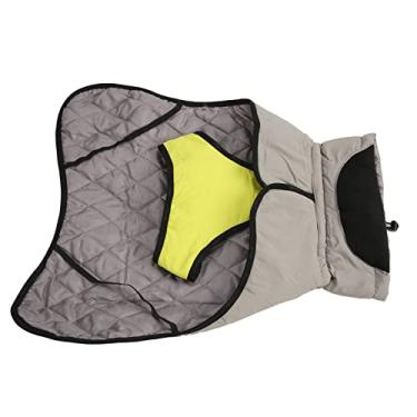 Imagem de Casaco de Inverno para Cachorro, Jaqueta Grossa Acolchoada à Prova d'água para Cachorro Gola Alta Ajustável No Peito à Prova de para Animais de Estimação Grandes (L)