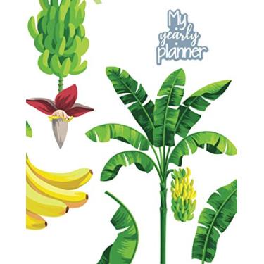 Imagem de My Yearly Planner: Daily, Weekly, Monthly Undated Planner & Notebook - Appointment Journal Notebook and Action day - Banana palm tree collection