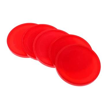 Imagem de 5 peças duráveis de disco de substituição para mesas de jogos, acessórios - vermelho 60 mm