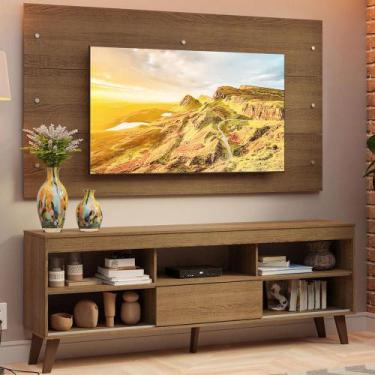 Imagem de Rack com Painel para TV até 65 Polegadas com Pés Rustic Texas Madesa, 